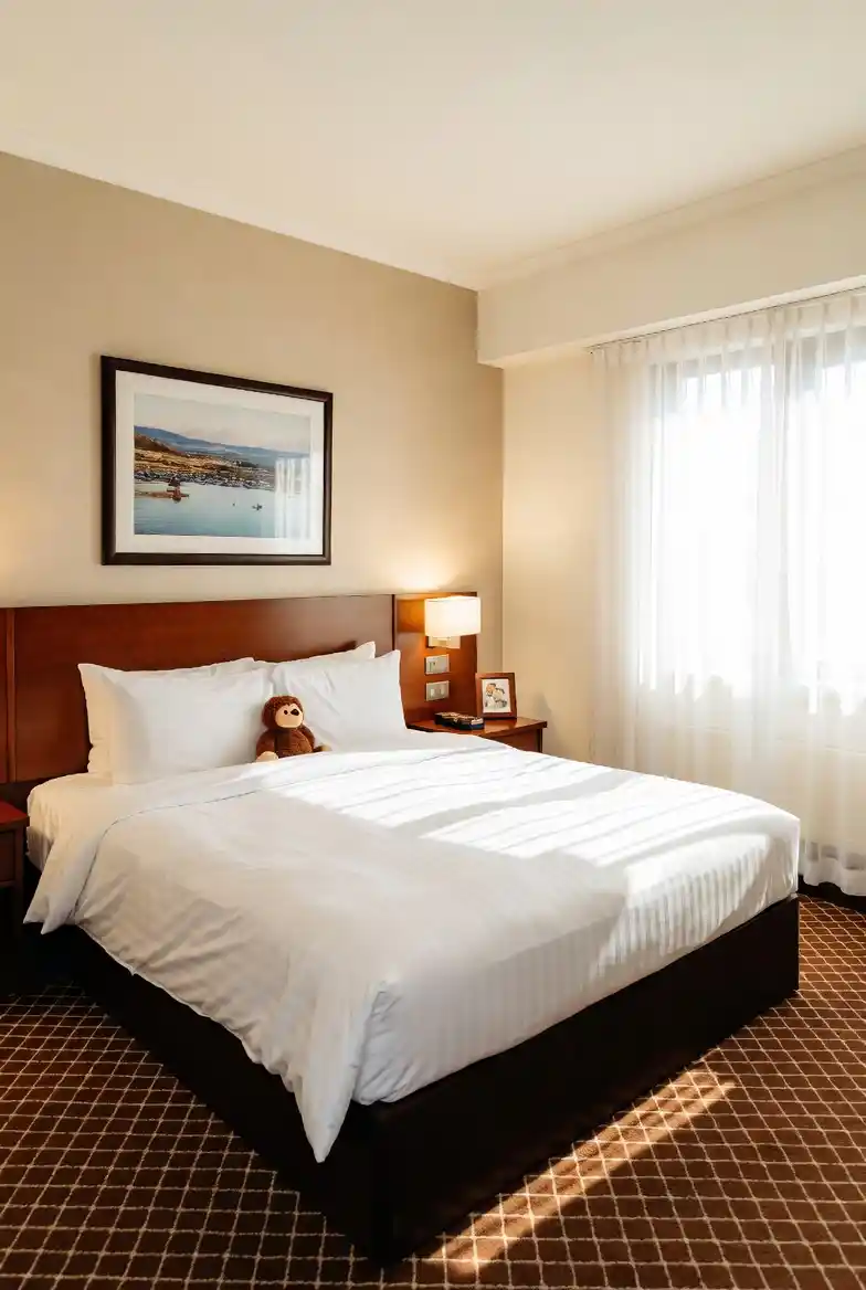 Chambre familiale d'un hôtel en France